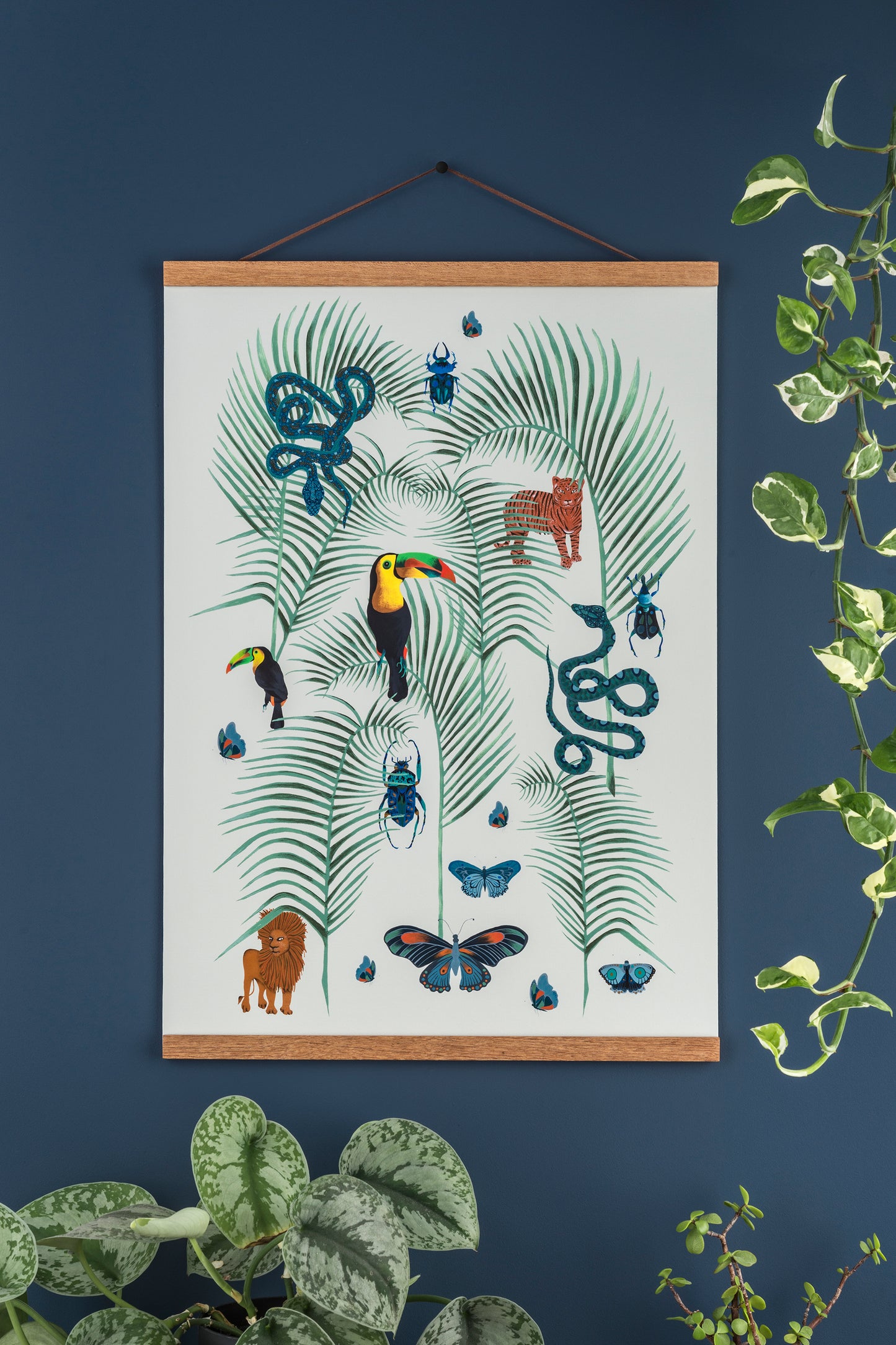 Jungle Flora and Fauna A2 Art Print
