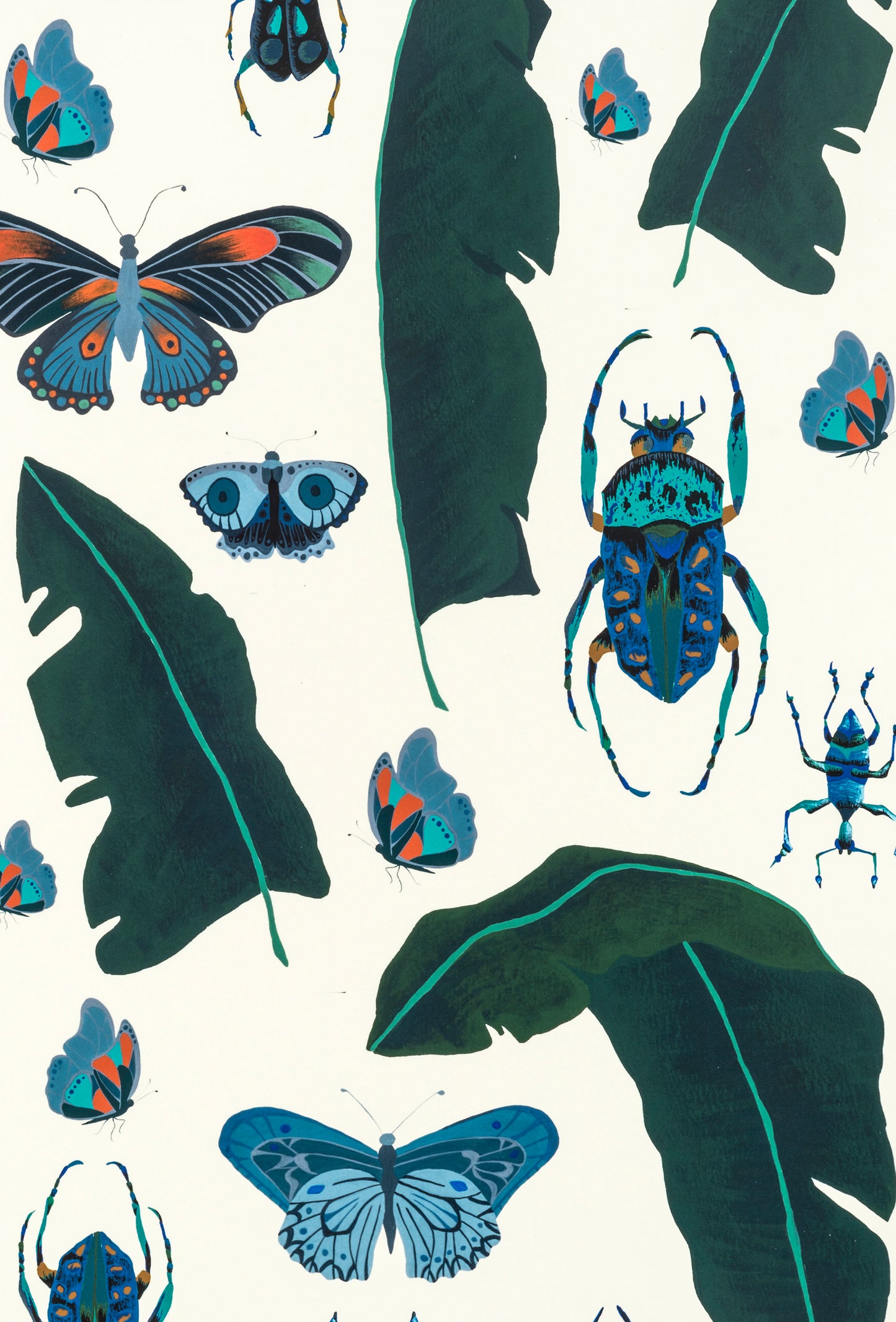 Tropical Flora and Fauna. A2 Art Print