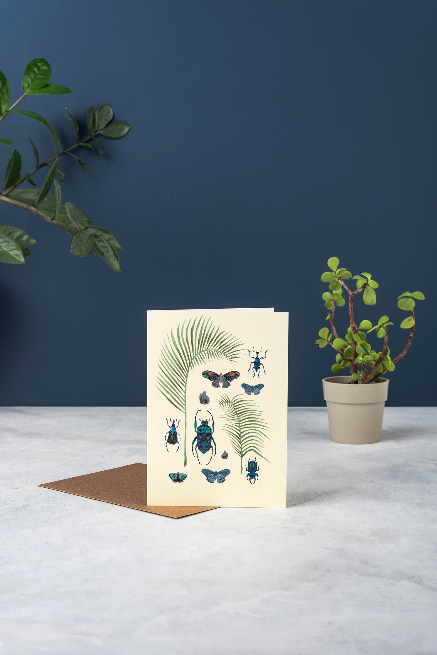Palms and Insects Greeting Card