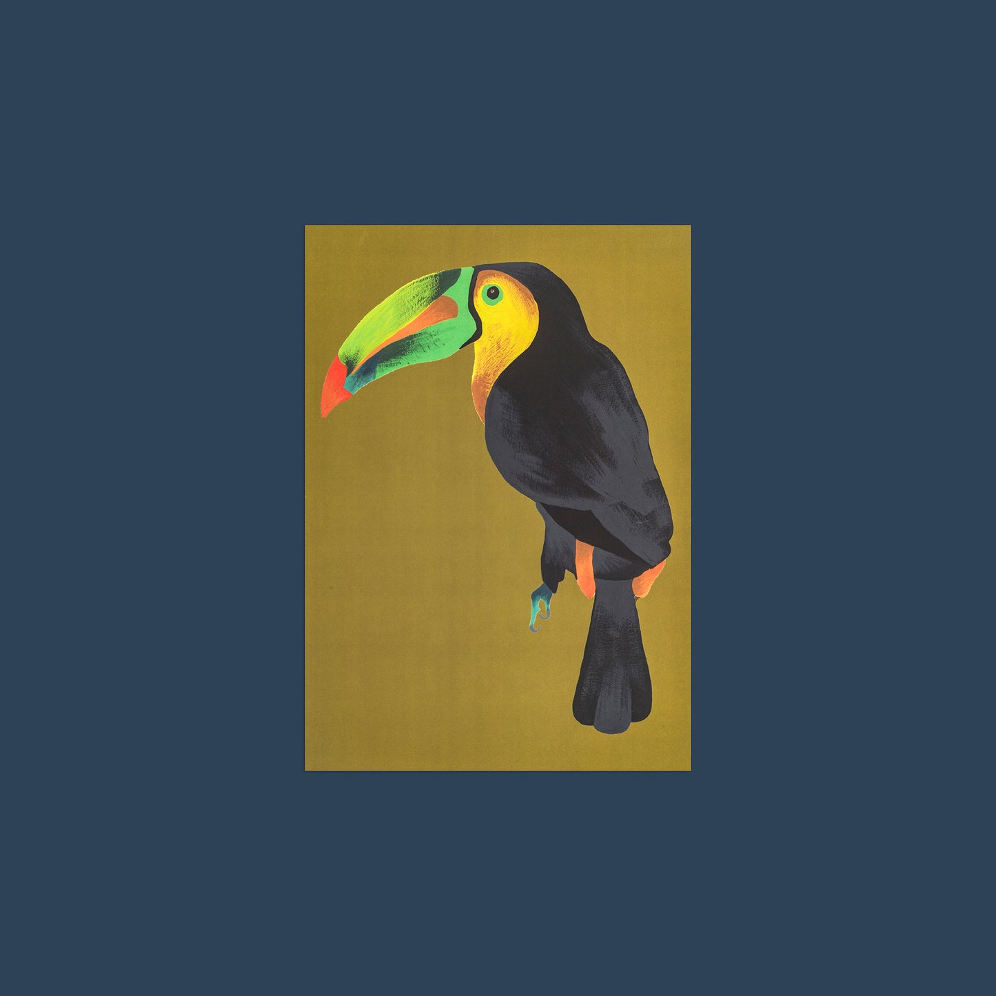Toucan Greeting Card Mustard.