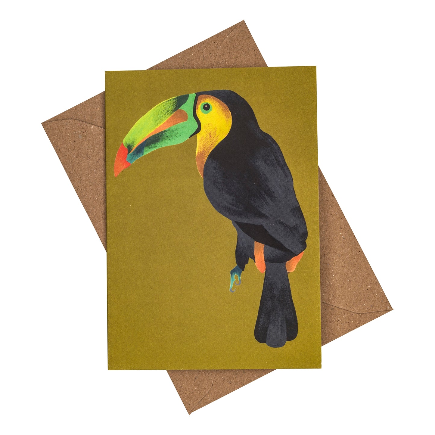 Toucan Greeting Card Mustard.