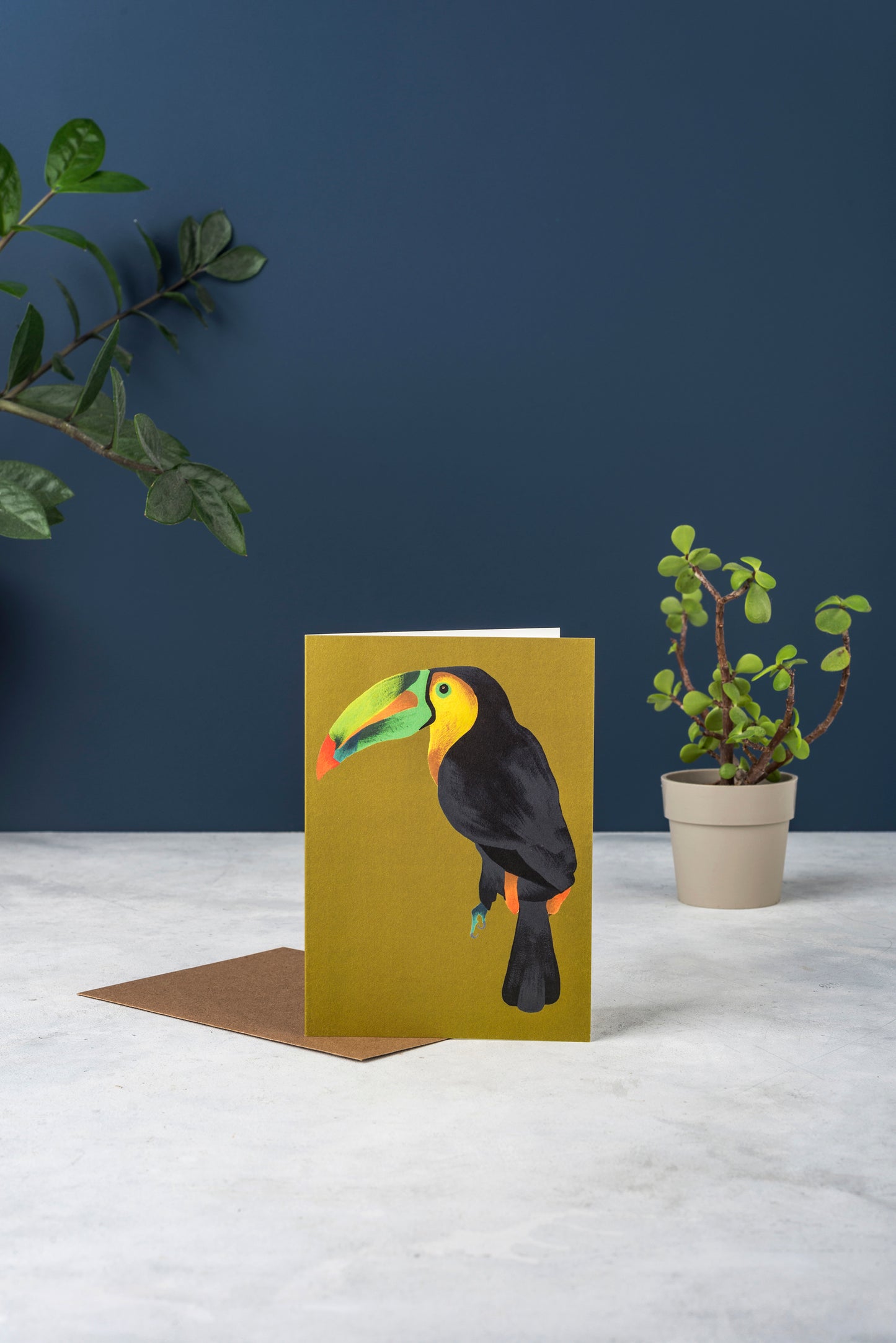 Toucan Greeting Card Mustard.