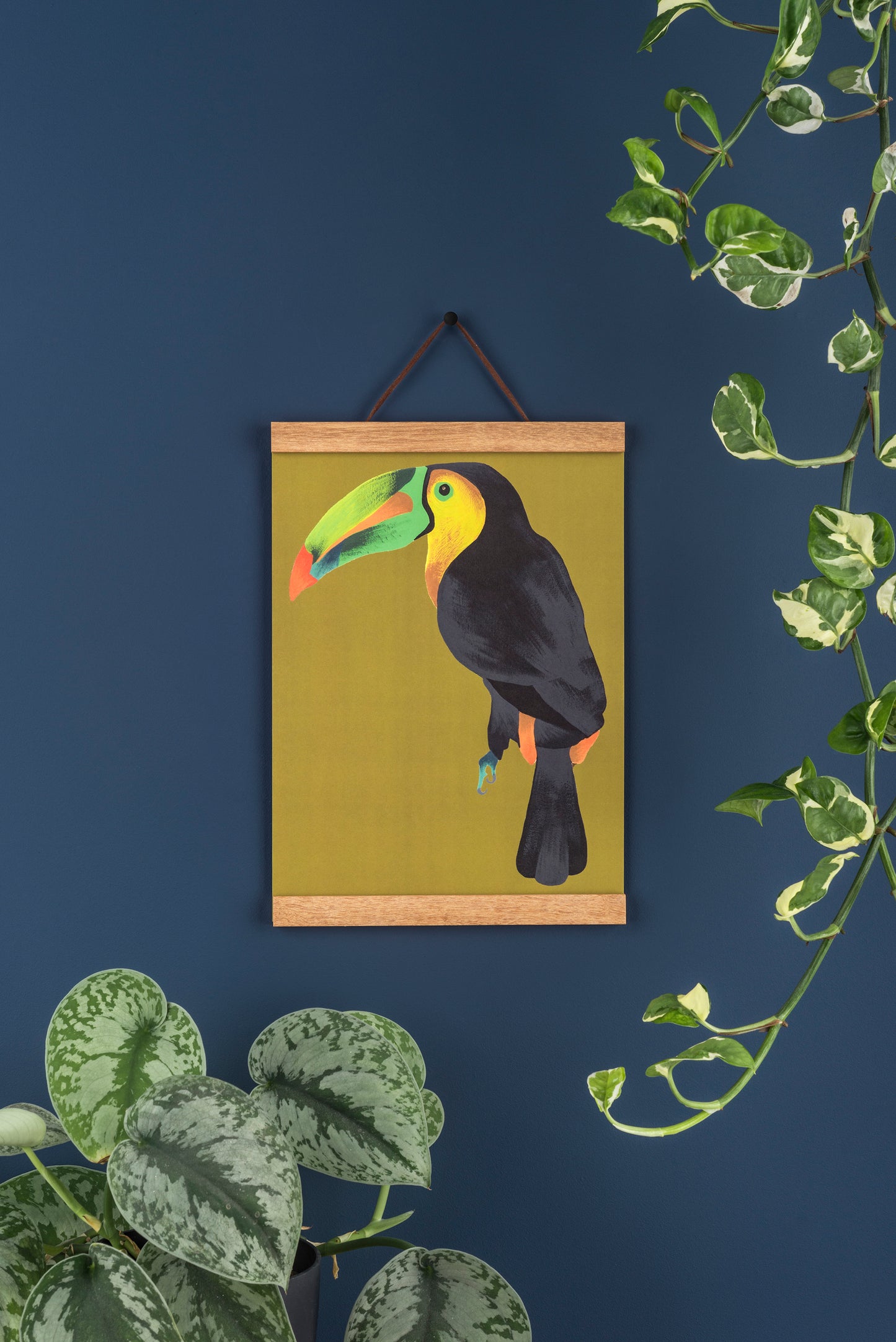 Toucan Art Print. Mustard.