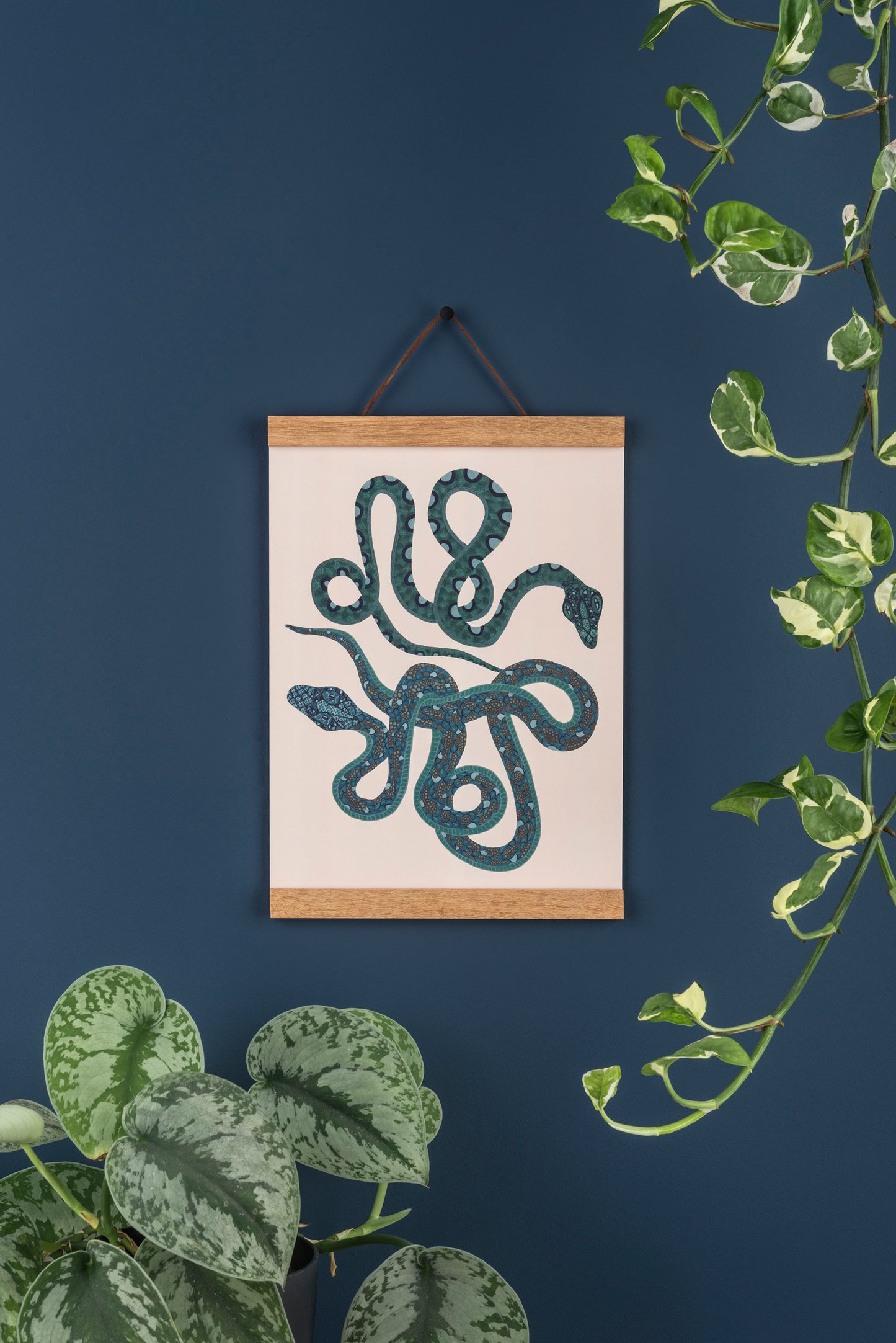 Two Serpents A4 Art Print