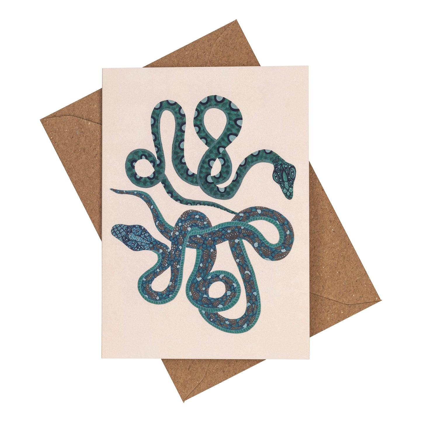 Two Serpents Greeting Card.